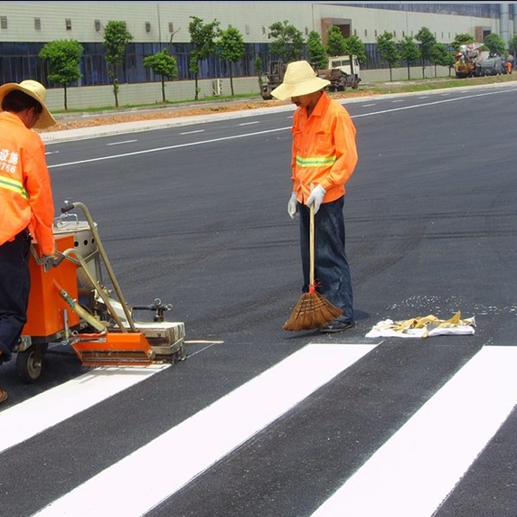 保山保山道路斑马线施工,斑马线划线,道路斑马线